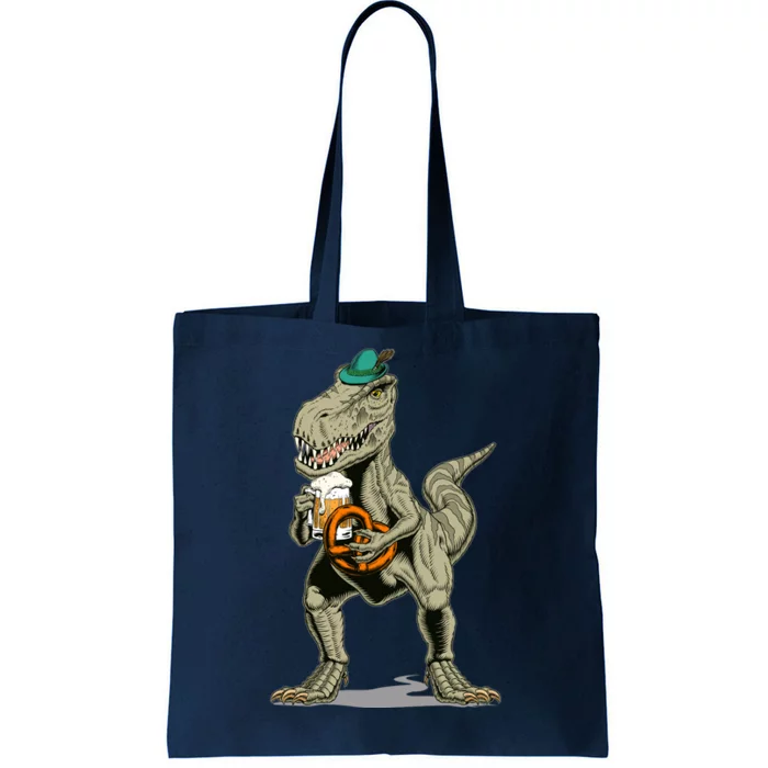 Funny Oktoberfest Tyrannosaurus Rex T Rex Dinosaur Tote Bag