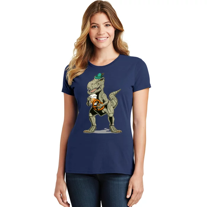 Funny Oktoberfest Tyrannosaurus Rex T Rex Dinosaur Women's T-Shirt