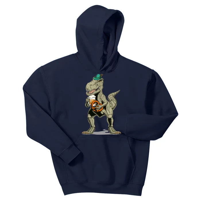 Funny Oktoberfest Tyrannosaurus Rex T Rex Dinosaur Kids Hoodie