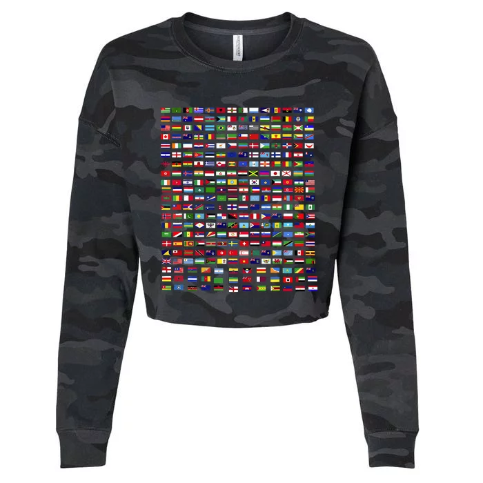 Flags of the Countries of the World 287 Flag International Cropped Pullover Crew