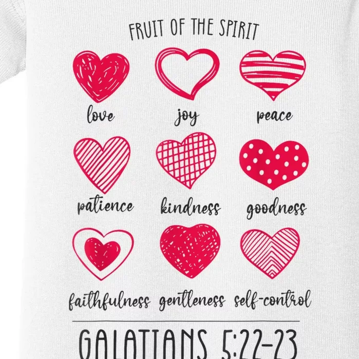 Fruit Of The Spirit Heart Galatians 5 22 23 Baby Bodysuit