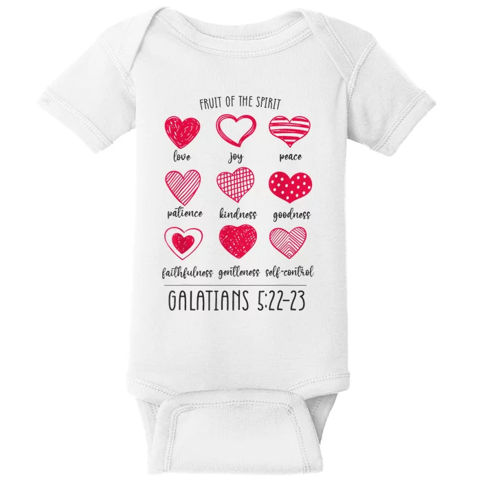 Fruit Of The Spirit Heart Galatians 5 22 23 Baby Bodysuit