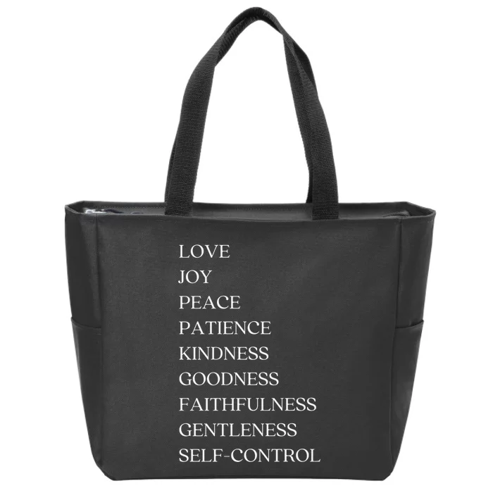 Fruit of the Spirit  Christian Gift Zip Tote Bag