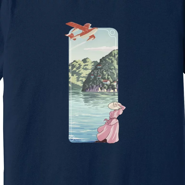 Flying Over The Sea Premium T-Shirt