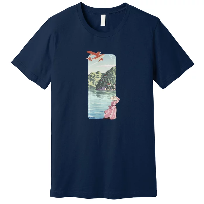 Flying Over The Sea Premium T-Shirt