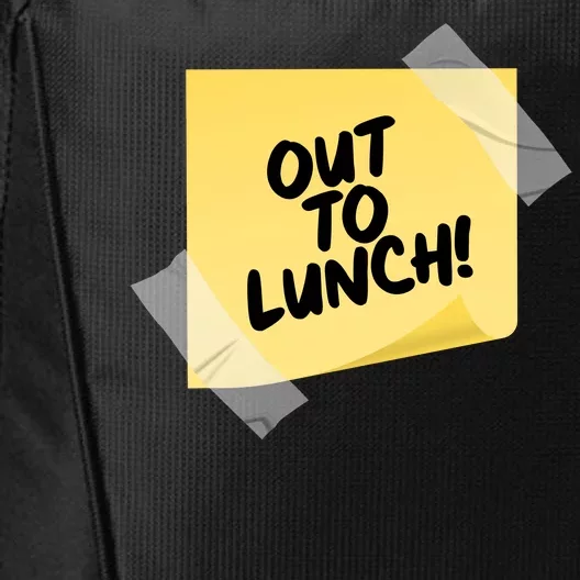 Funny Out To Lunch Taped Note City Backpack