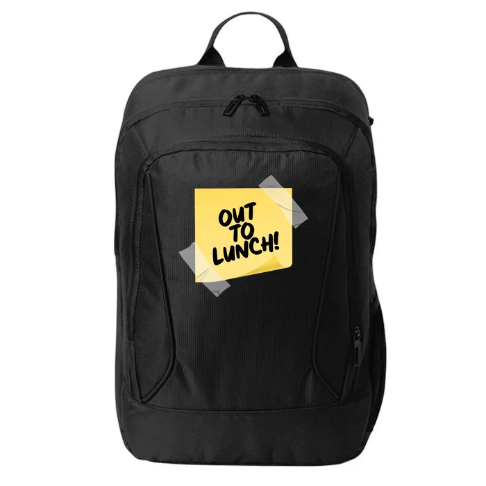 Funny Out To Lunch Taped Note City Backpack