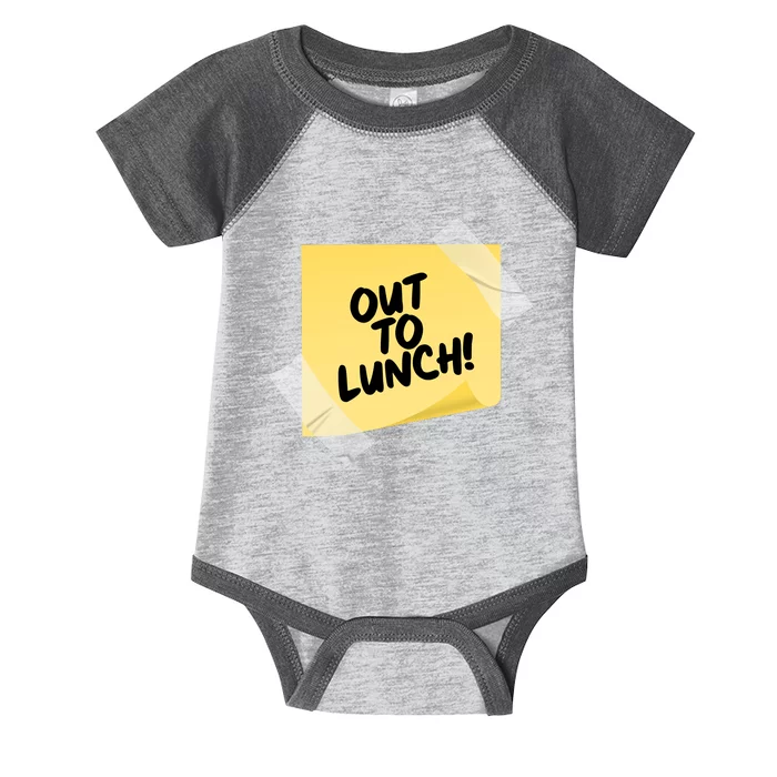 Funny Out To Lunch Taped Note Infant Baby Jersey Bodysuit