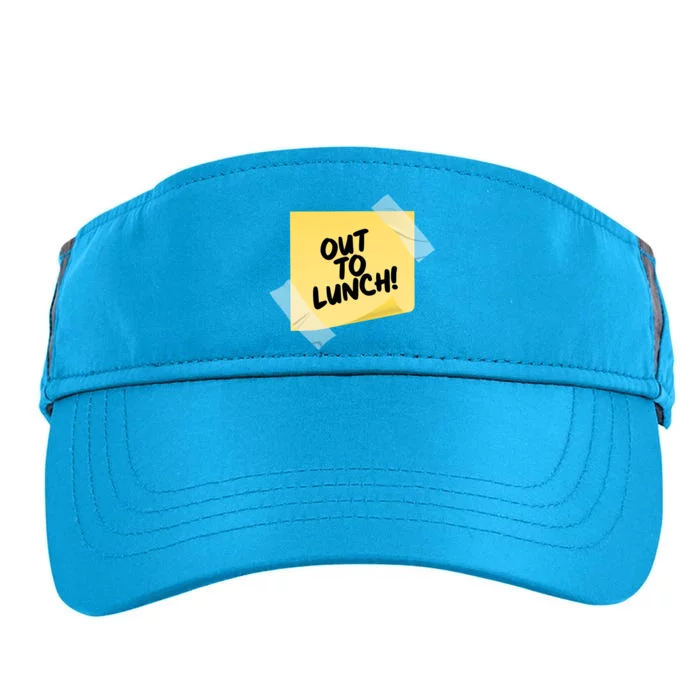 Funny Out To Lunch Taped Note Adult Drive Performance Visor