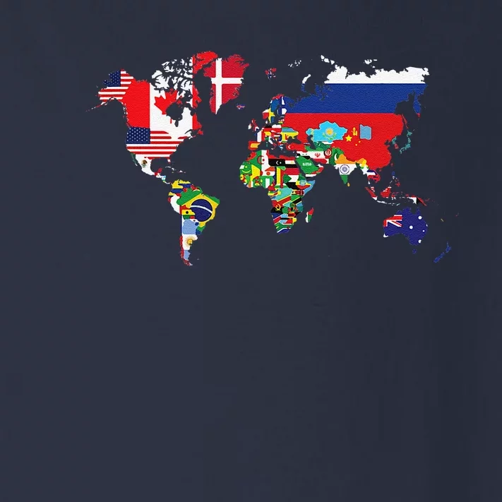 Flags Of The Countries Of The World Map International Toddler Long Sleeve Shirt