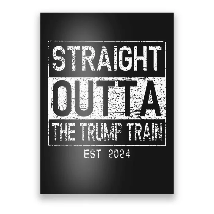 Funny Outta The Trump Train In 2024 Anti Trump Premium Poster