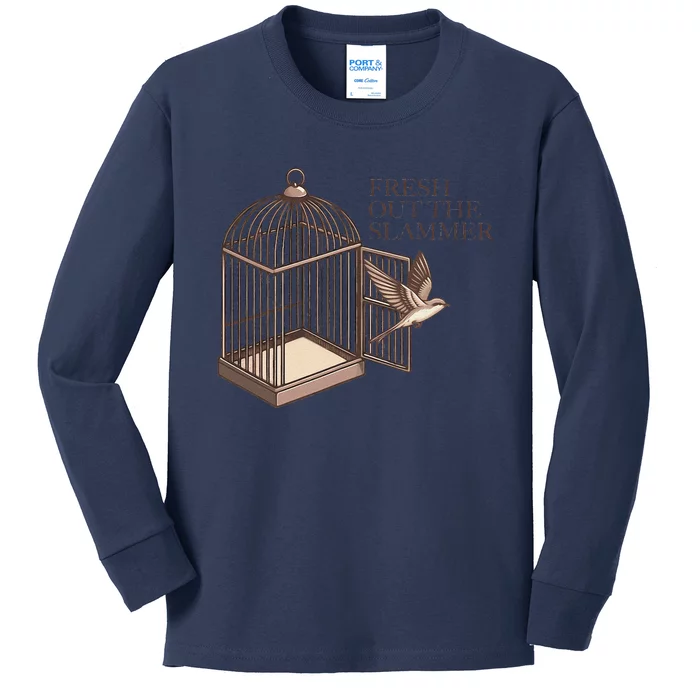 Fresh Out The Slammer Cute Kids Long Sleeve Shirt