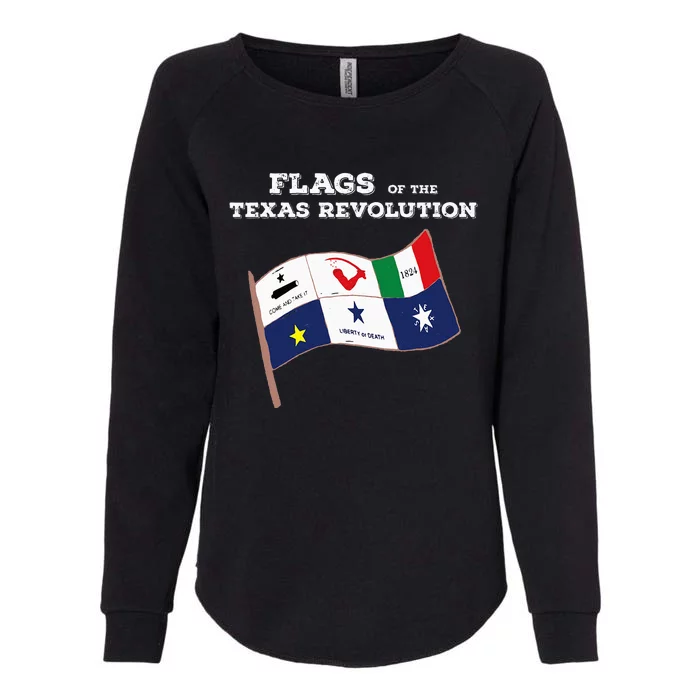 Flags Of The Texas Revolution History Womens California Wash Sweatshirt