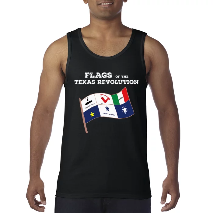 Flags Of The Texas Revolution History Tank Top