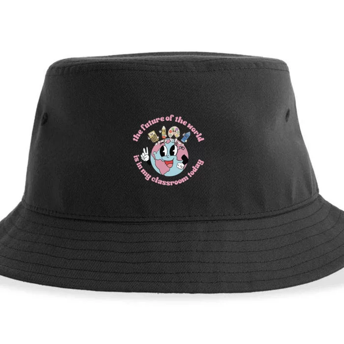 Future Of The World is in my classroom today funny teacher Sustainable Bucket Hat