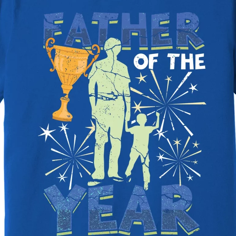 Father Of The Year Papa Dad Daddy Husband Poppa Stepdad Gift Premium T-Shirt