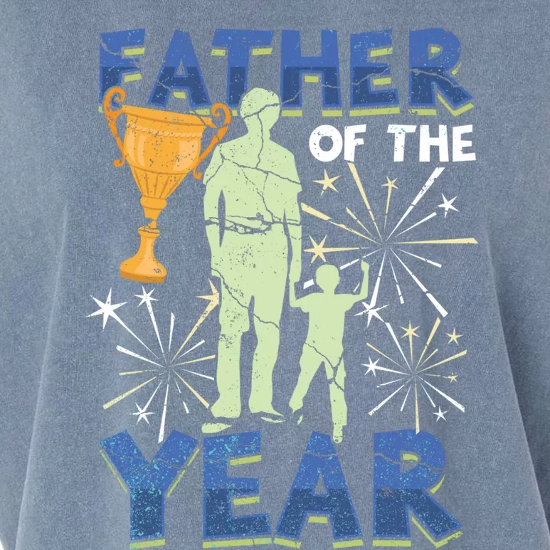 Father Of The Year Papa Dad Daddy Husband Poppa Stepdad Gift Garment-Dyed Women's Muscle Tee