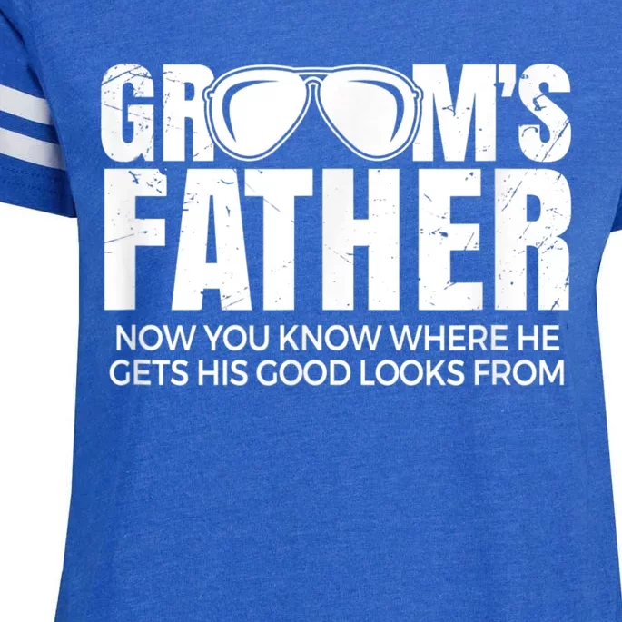 Father Of The Groom Enza Ladies Jersey Football T-Shirt