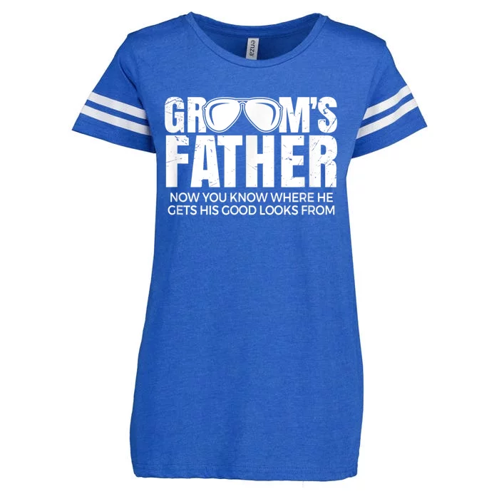 Father Of The Groom Enza Ladies Jersey Football T-Shirt