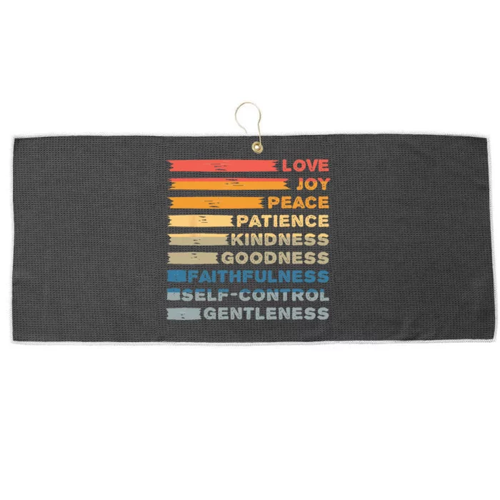 Fruit Of The Spirit Christian Bible Verse Love Joy Peace Large Microfiber Waffle Golf Towel