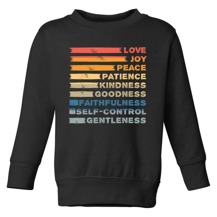 Fruit Of The Spirit Christian Bible Verse Love Joy Peace Toddler Sweatshirt