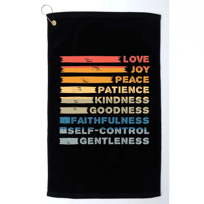 Fruit Of The Spirit Christian Bible Verse Love Joy Peace Platinum Collection Golf Towel