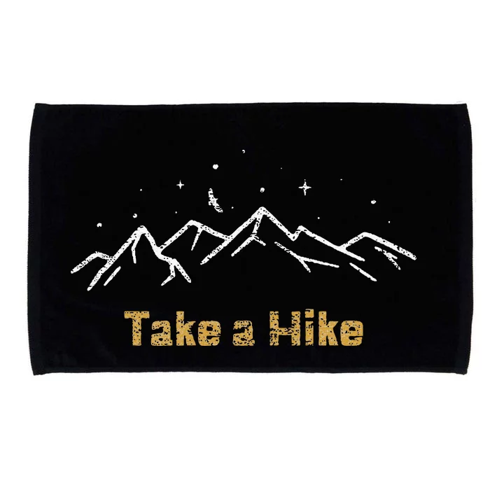 Funny Outdoors Take A Hike Mountain Range Microfiber Hand Towel