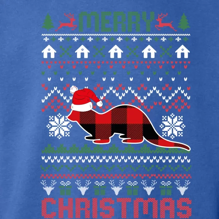 Funny Otter Ugly Christmas Red Plad Lights Sweater Great Gift Toddler Hoodie