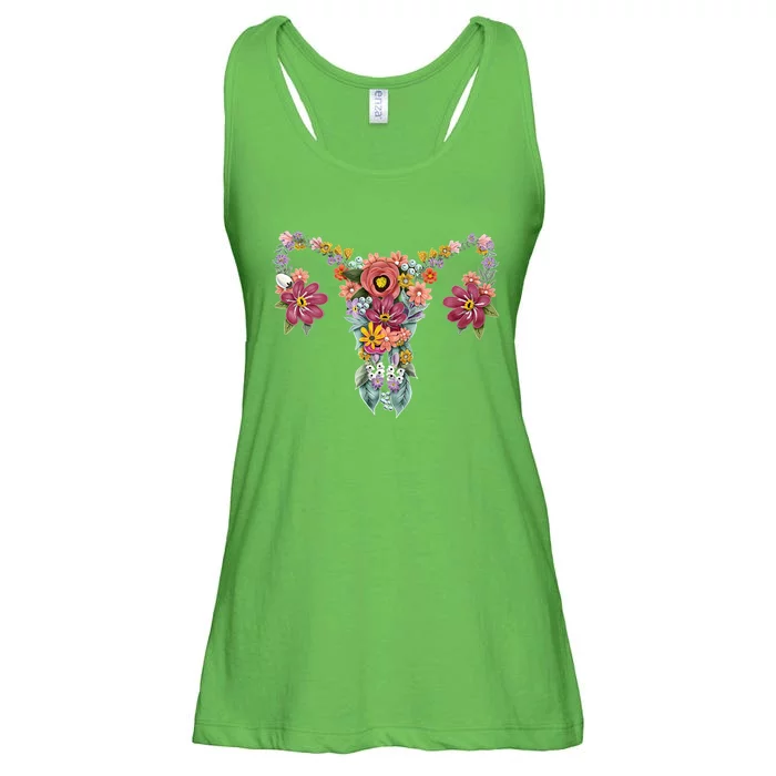 Floral Ovary Uterus Women's Rights Feminist Gift Ladies Essential Flowy Tank