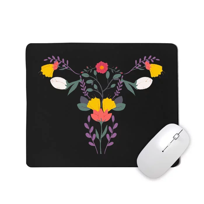 Floral Ovary Uterus Flower Vagina Rights Feminist Mousepad