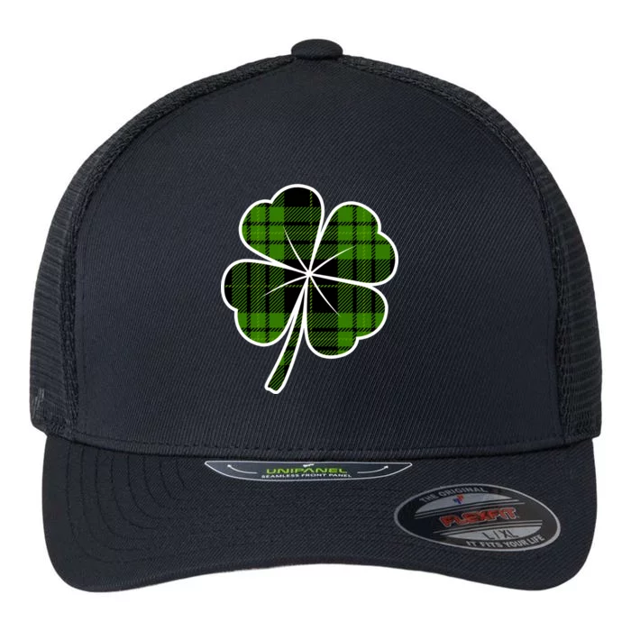 Four Leaf Clover Plaid Flexfit Unipanel Trucker Cap