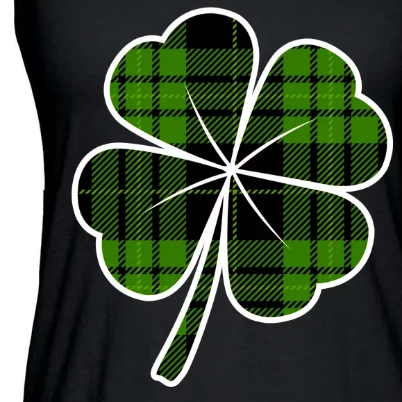 Four Leaf Clover Plaid Ladies Essential Flowy Tank