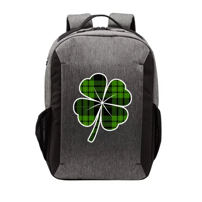 Four Leaf Clover Plaid Vector Backpack