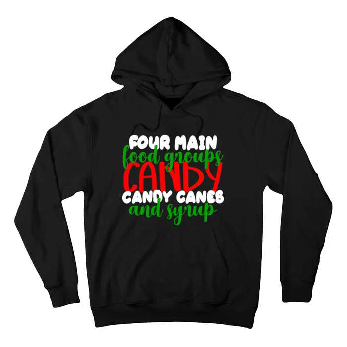 Four Main Food Groups Candy Canes & Syrup Hoodie