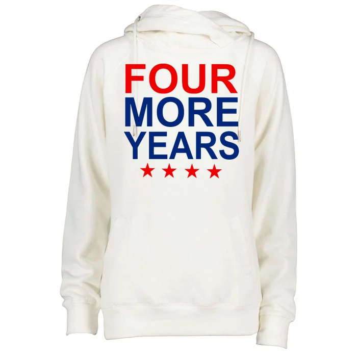 Four More Years Re-Elect Trump Womens Funnel Neck Pullover Hood