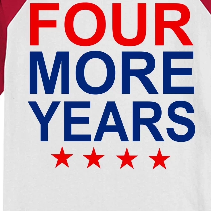 Four More Years Re-Elect Trump Kids Colorblock Raglan Jersey