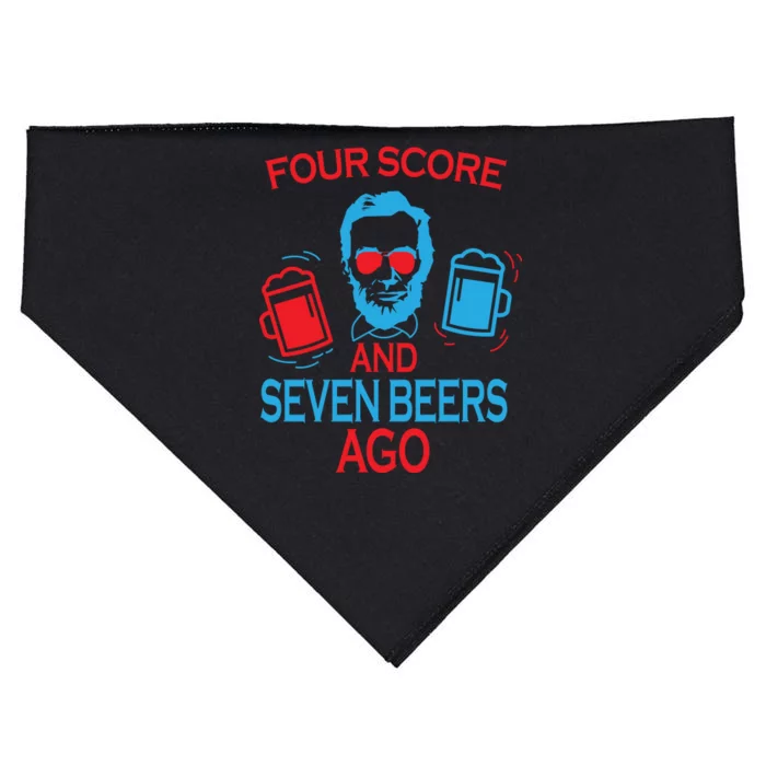 Four Score and Seven Beers Ago USA-Made Doggie Bandana