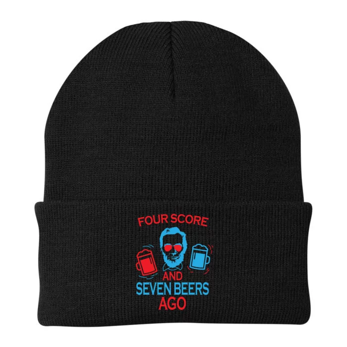 Four Score and Seven Beers Ago Knit Cap Winter Beanie