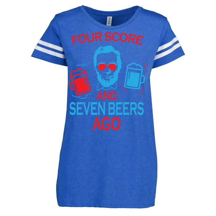 Four Score and Seven Beers Ago Enza Ladies Jersey Football T-Shirt