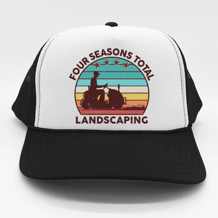Four Season Total Landscaping Vintage Style Colors Trucker Hat