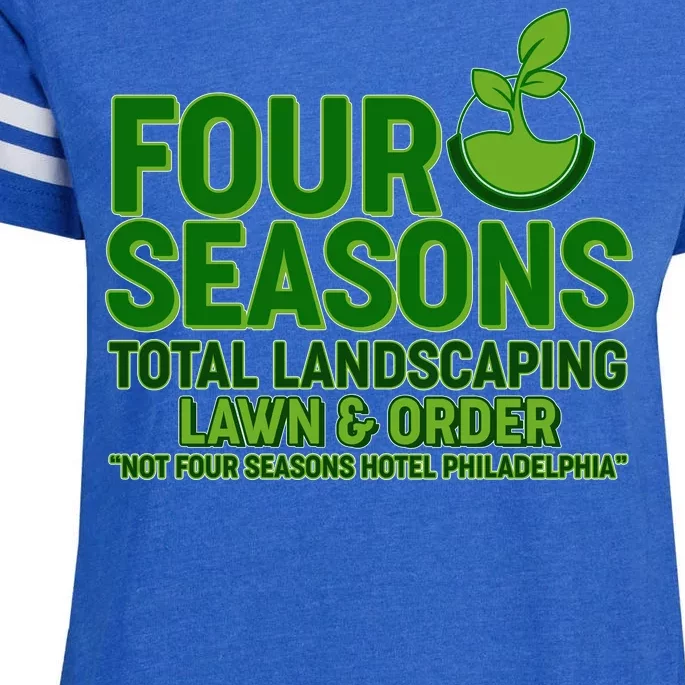 Four Seasons Total Landscaping Lawn And Order Enza Ladies Jersey Football T-Shirt