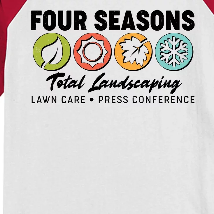 Four Seasons Total Landscaping Lawn Care Press Conference Kids Colorblock Raglan Jersey