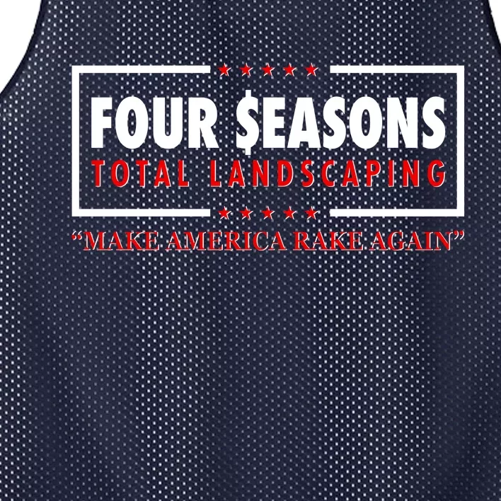 Four Seasons Total Landscaping Make America Rake Again Logo Mesh Reversible Basketball Jersey Tank