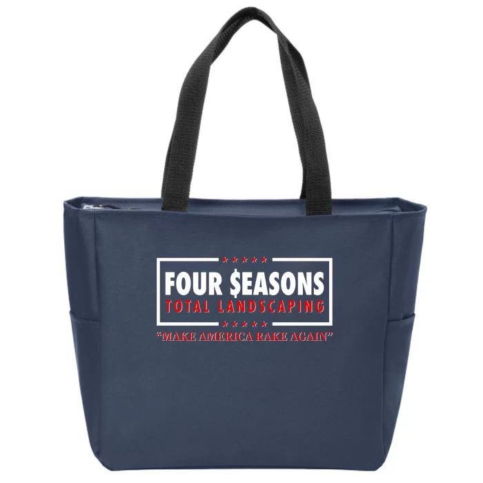 Four Seasons Total Landscaping Make America Rake Again Logo Zip Tote Bag