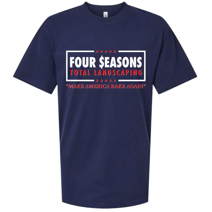 Four Seasons Total Landscaping Make America Rake Again Logo Sueded Cloud Jersey T-Shirt