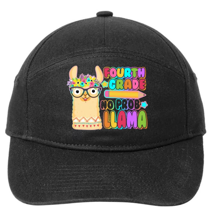 Fourth Grade No Prob Llama 4th Grade Students Teachers 7-Panel Snapback Hat