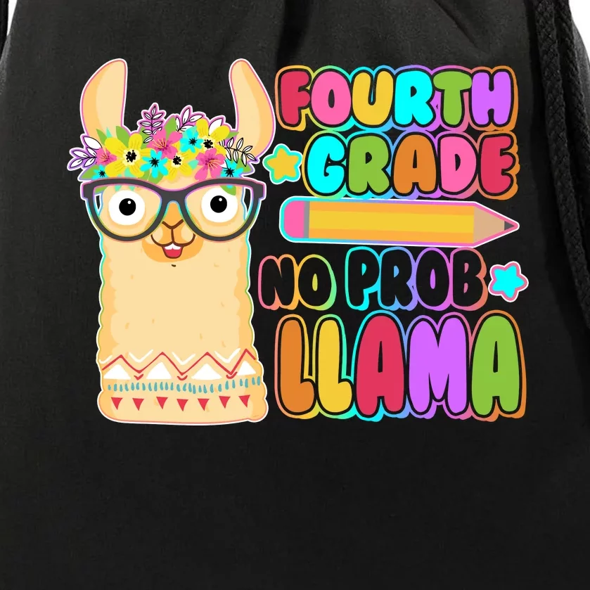 Fourth Grade No Prob Llama 4th Grade Students Teachers Drawstring Bag