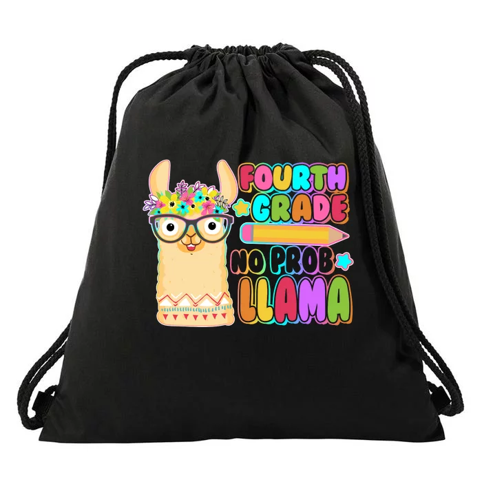 Fourth Grade No Prob Llama 4th Grade Students Teachers Drawstring Bag