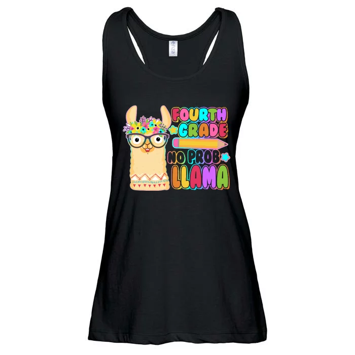 Fourth Grade No Prob Llama 4th Grade Students Teachers Ladies Essential Flowy Tank