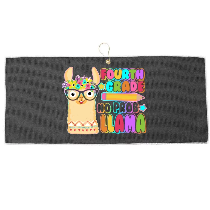 Fourth Grade No Prob Llama 4th Grade Students Teachers Large Microfiber Waffle Golf Towel